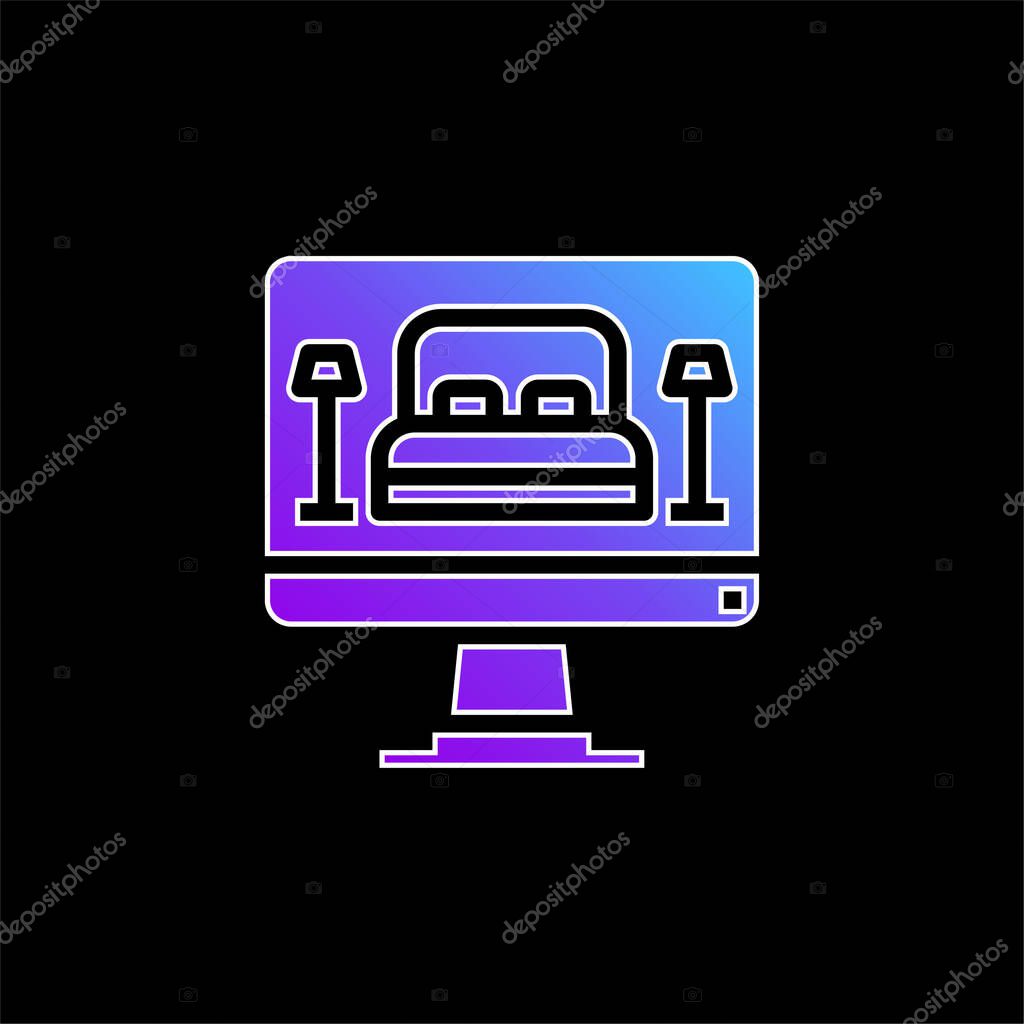 Booking blue gradient vector icon