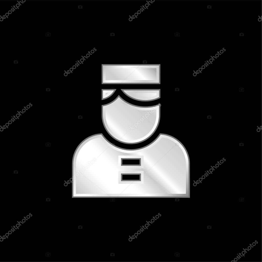 Bellboy silver plated metallic icon