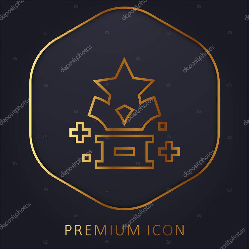 Award golden line premium logo or icon