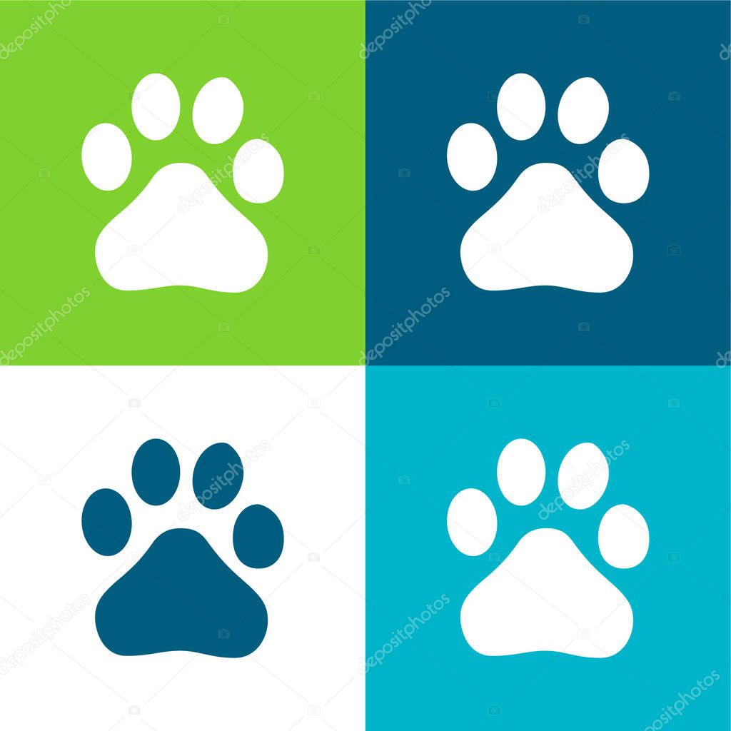 Baidu Flat four color minimal icon set