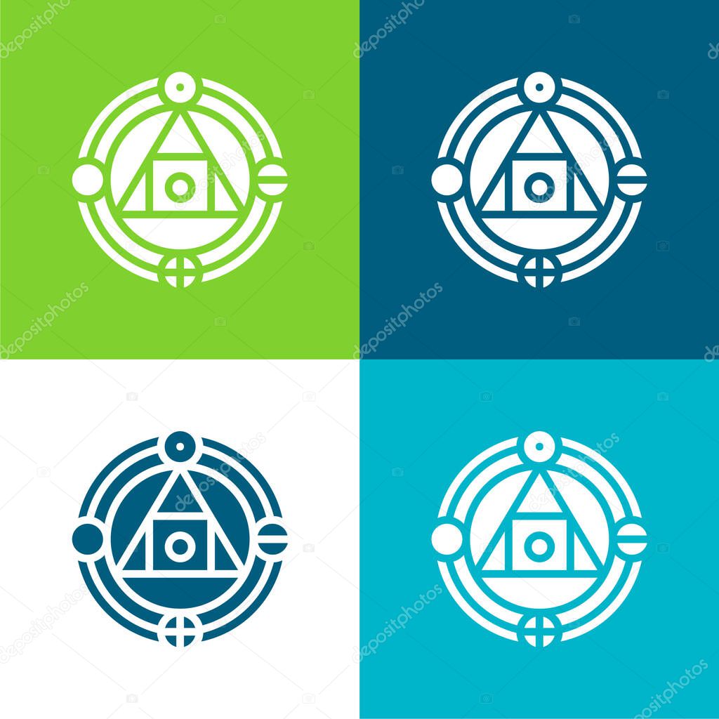 Alchemy Flat four color minimal icon set