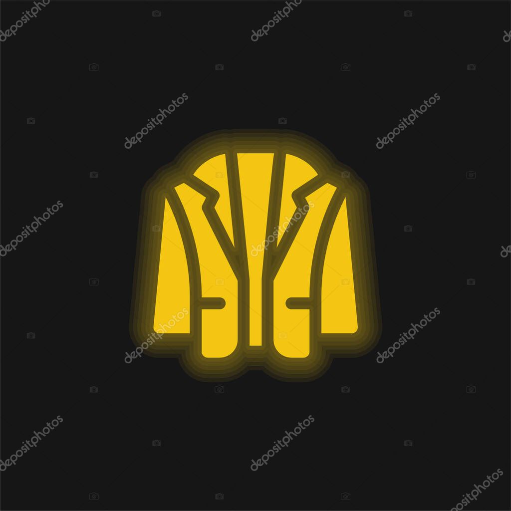 Blazer yellow glowing neon icon