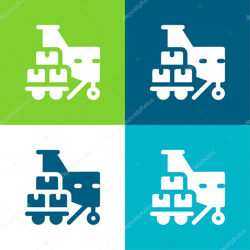 Air Flat four color minimal icon set