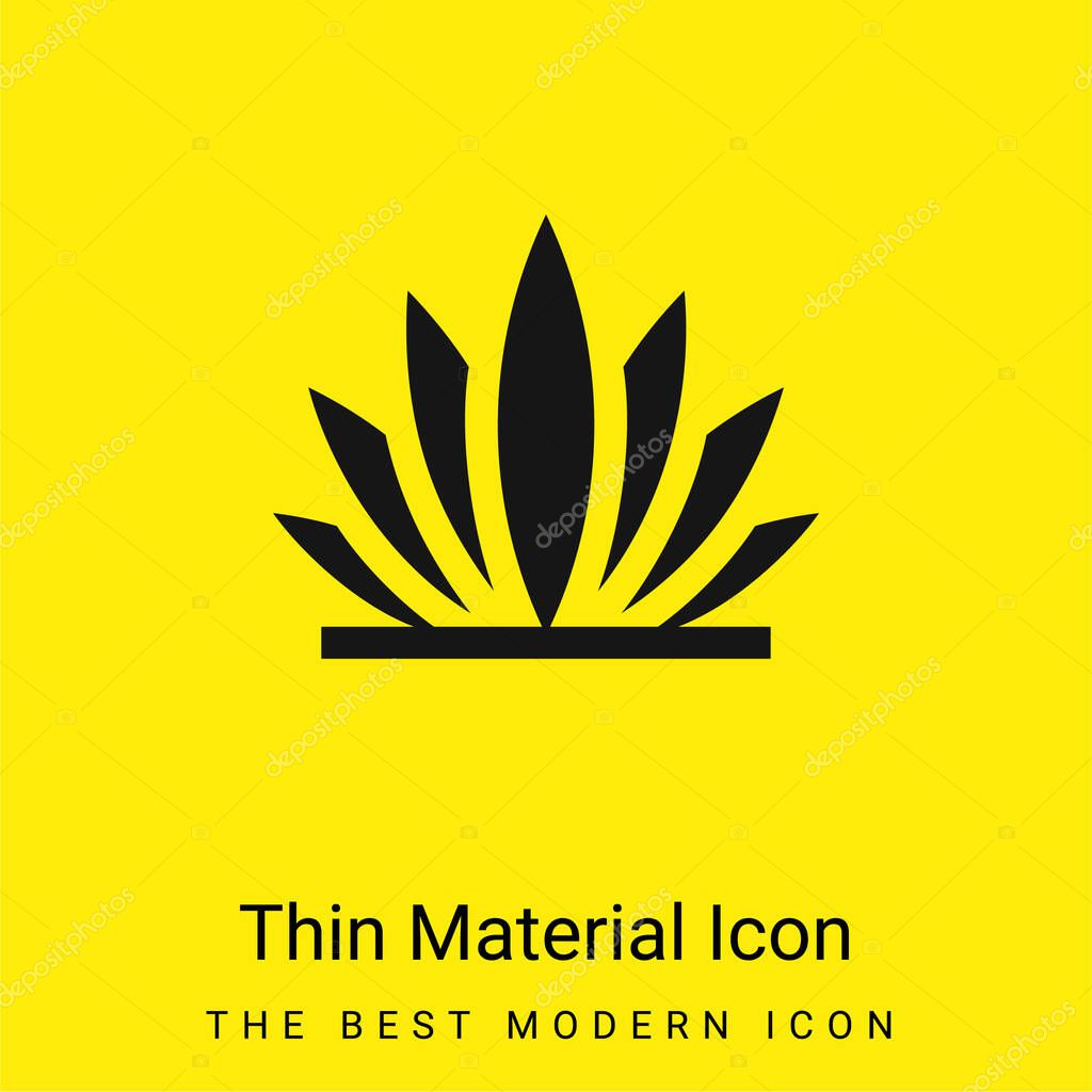 Agave minimal bright yellow material icon