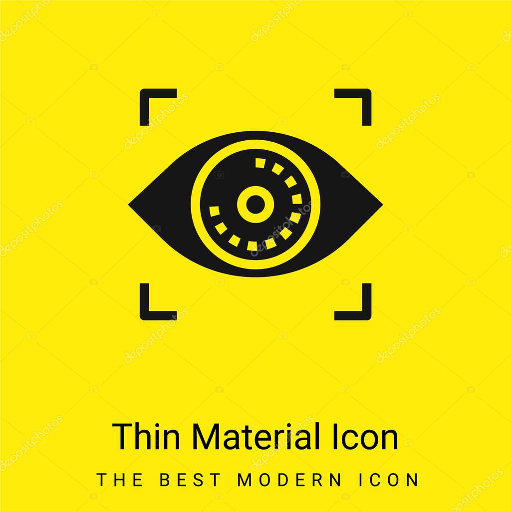 Biometric Recognition minimal bright yellow material icon