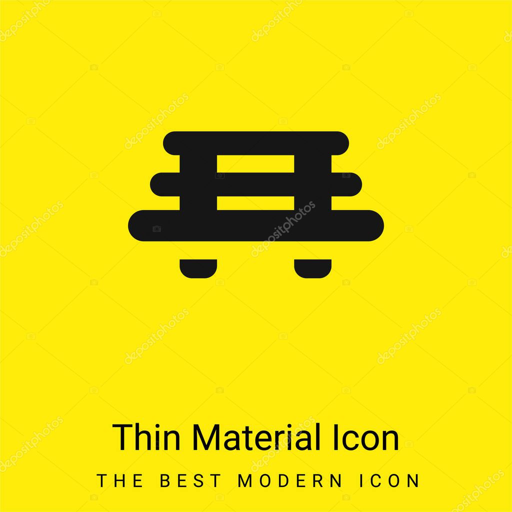 Bench minimal bright yellow material icon
