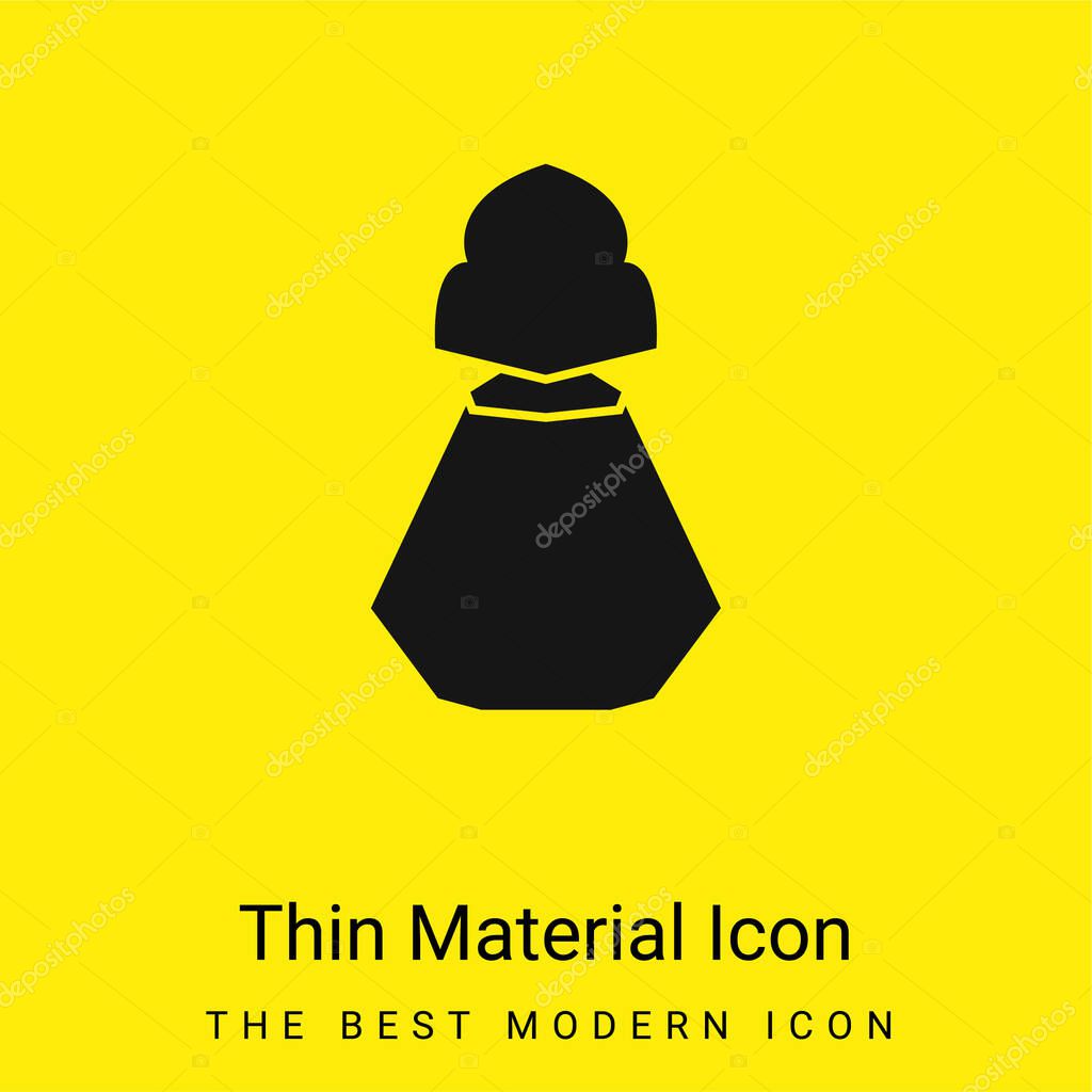 Bottle Black Elegant Silhouette minimal bright yellow material icon