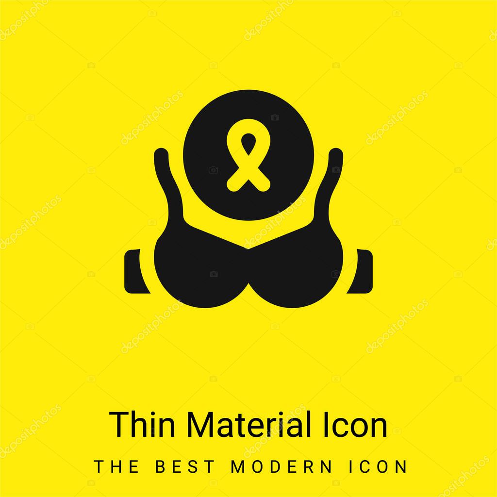 Bra minimal bright yellow material icon