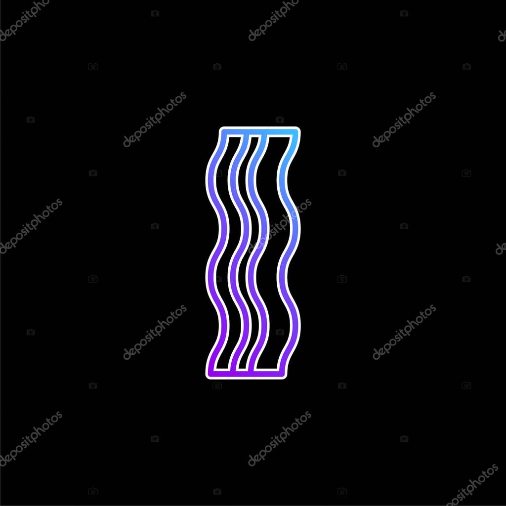 Bacon Strip blue gradient vector icon