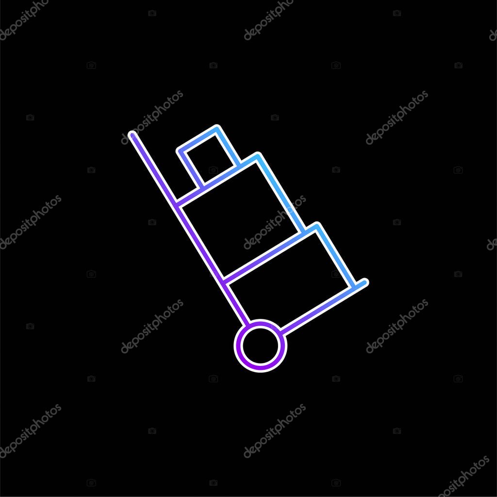 Baggage blue gradient vector icon