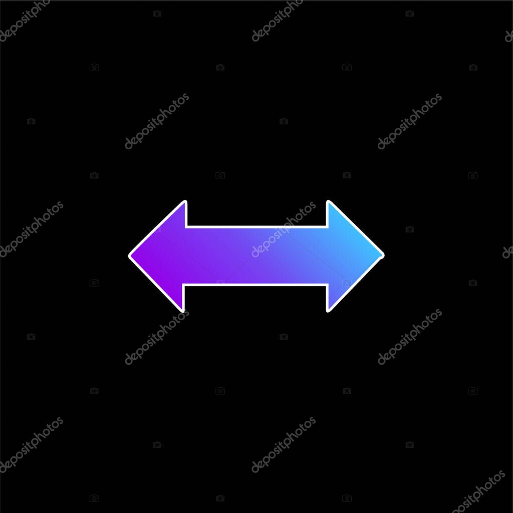 Bidirectional Arrow blue gradient vector icon