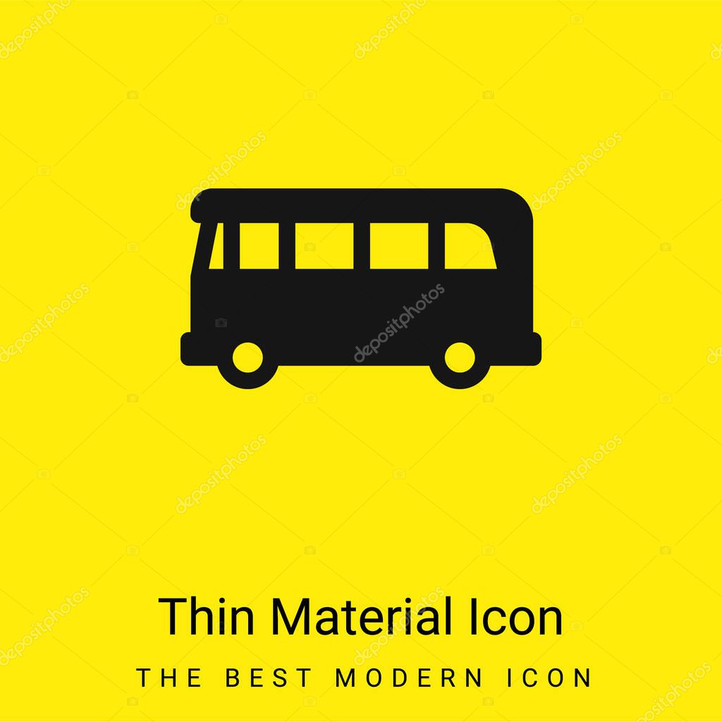 Airport Bus minimal bright yellow material icon