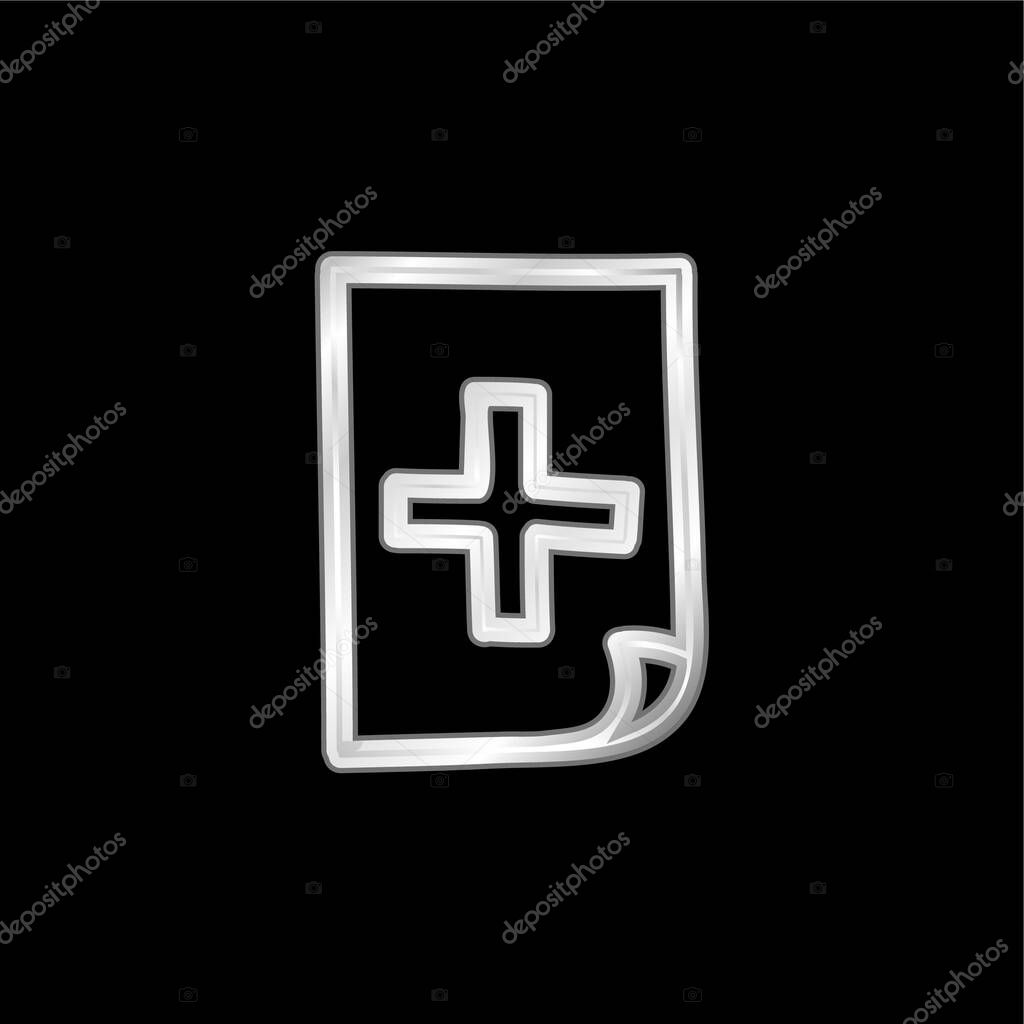 Add Text Interface Hand Drawn Symbol Outline silver plated metallic icon