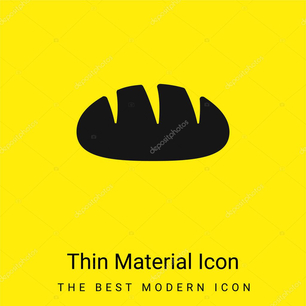 Bread Silhouette Side View minimal bright yellow material icon