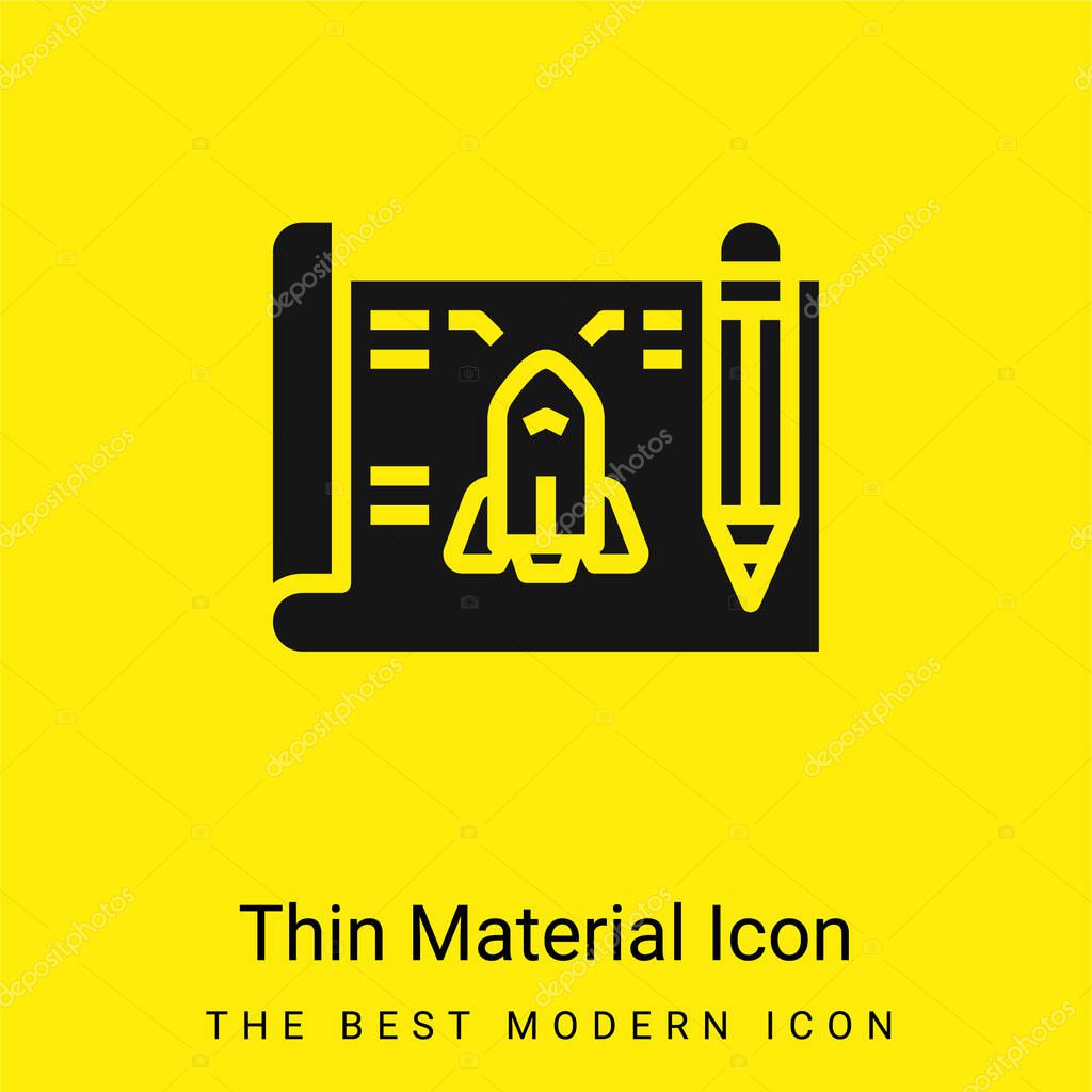 Blueprint minimal bright yellow material icon