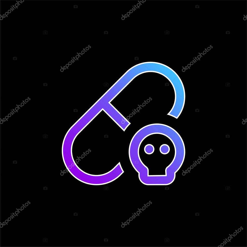 Allergic blue gradient vector icon