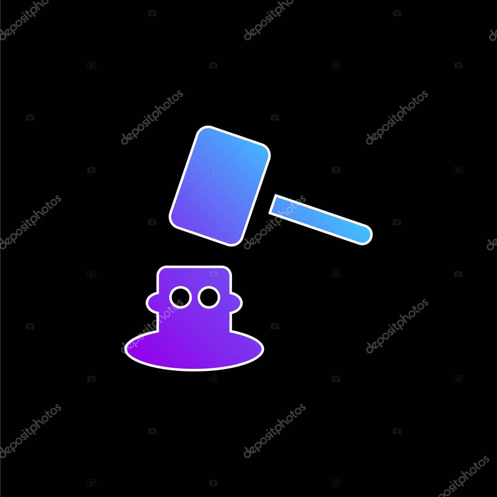 Amusement Park blue gradient vector icon