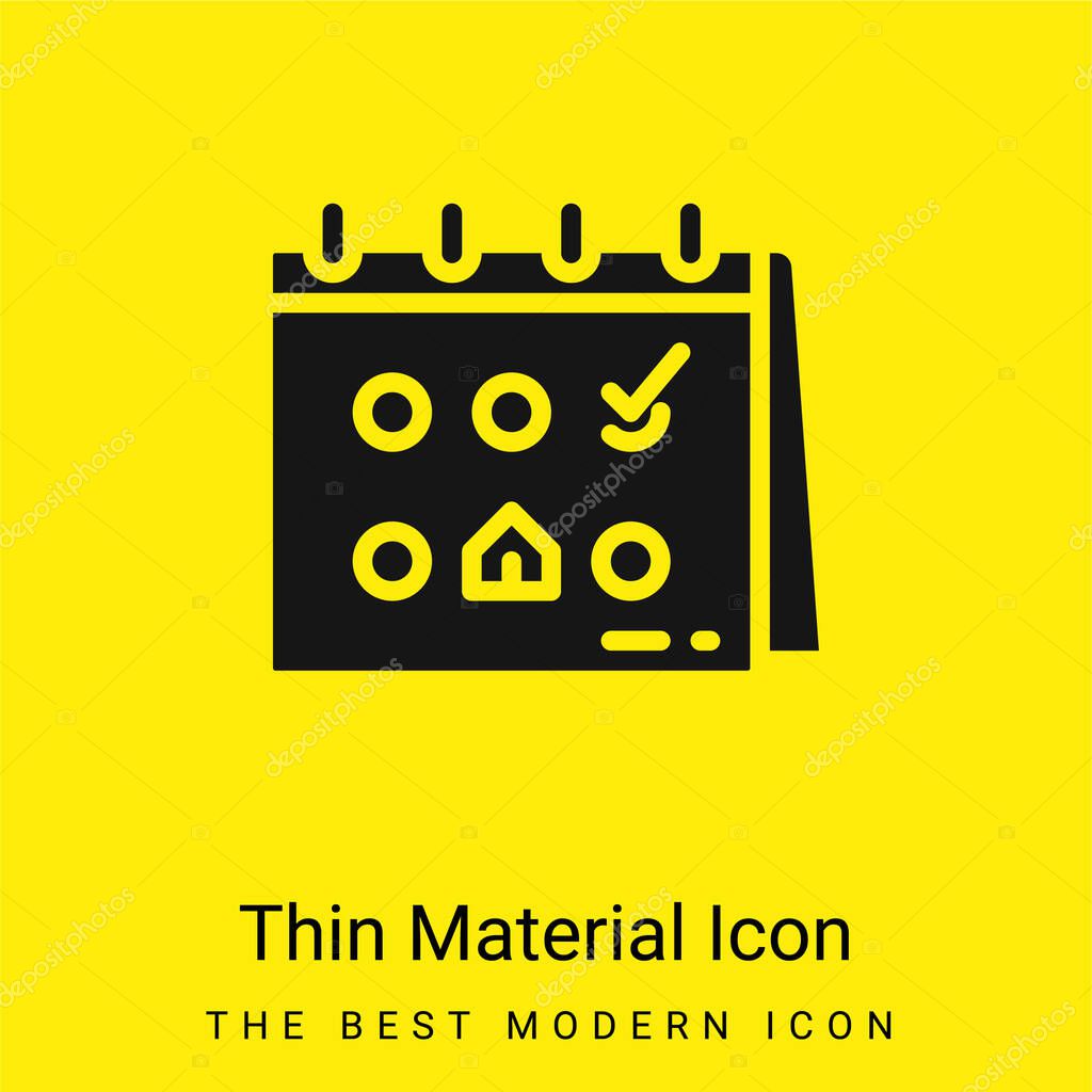 Booking minimal bright yellow material icon