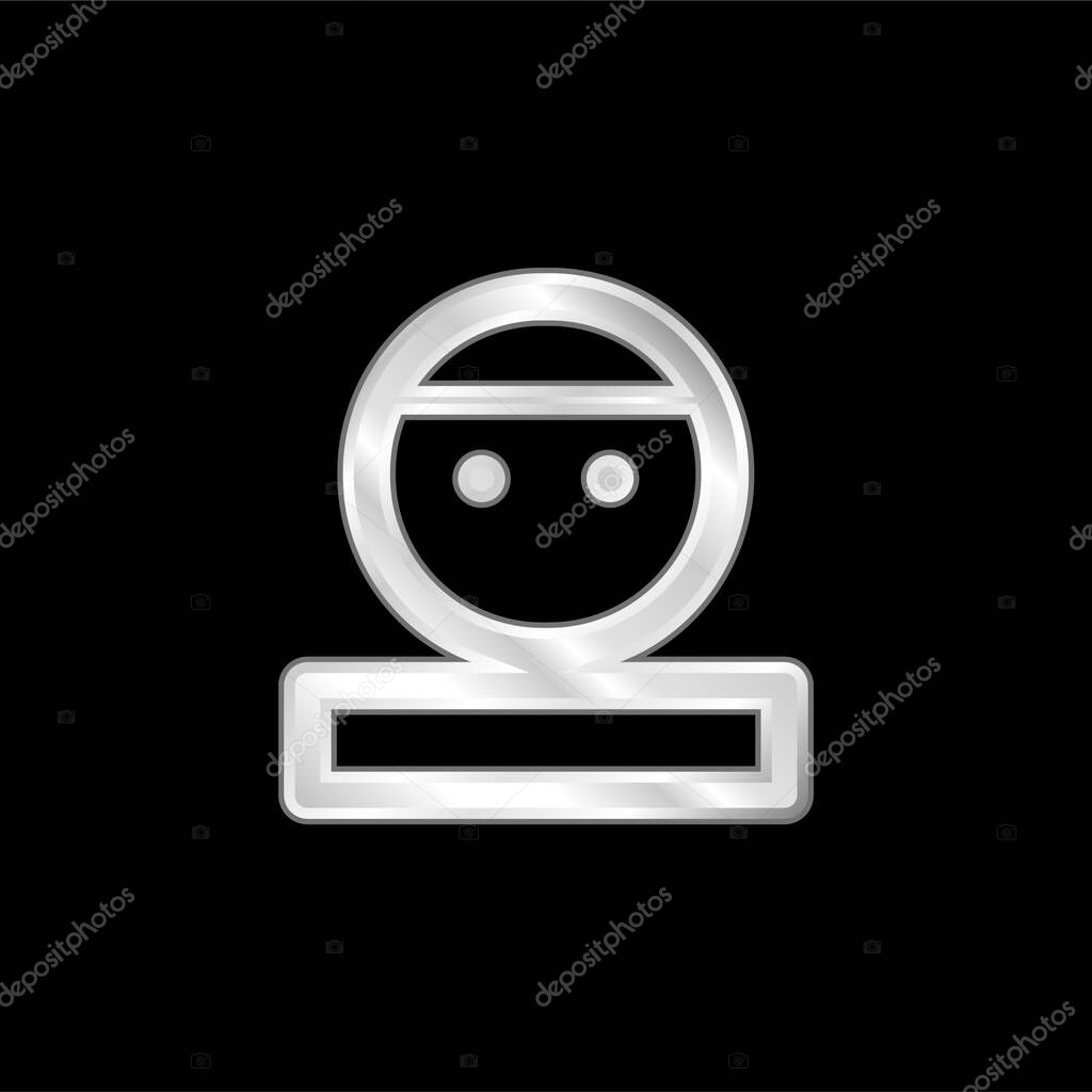 Boy silver plated metallic icon