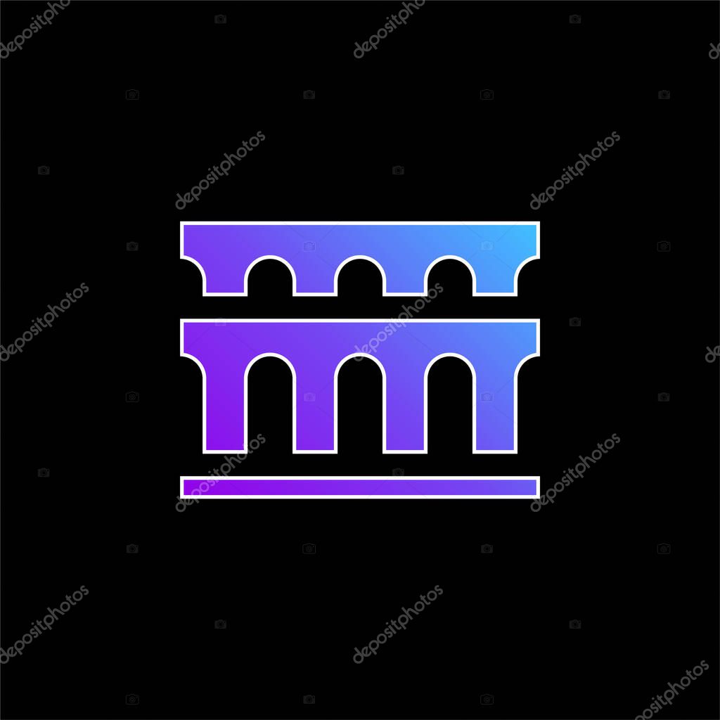 Aqueduct blue gradient vector icon