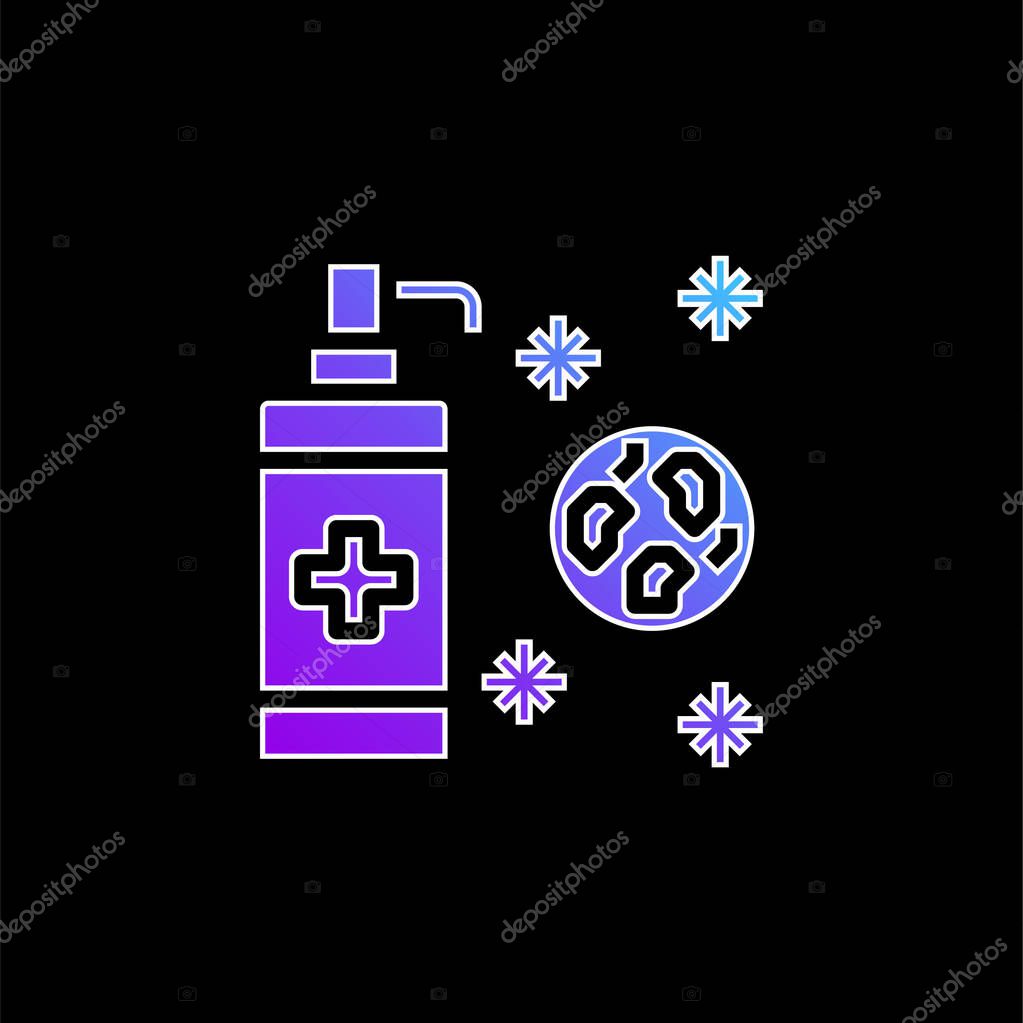 Antiseptic blue gradient vector icon