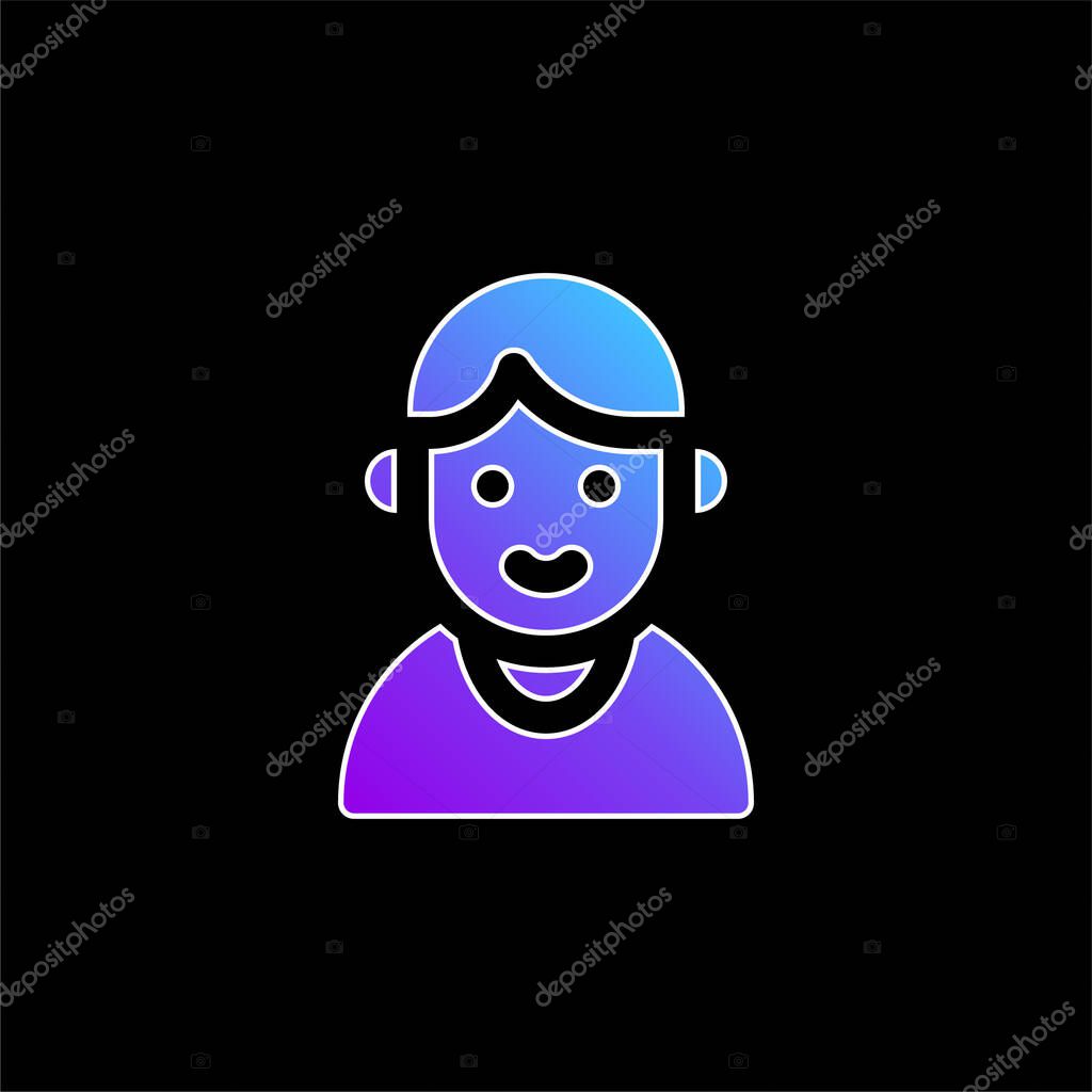Boy blue gradient vector icon