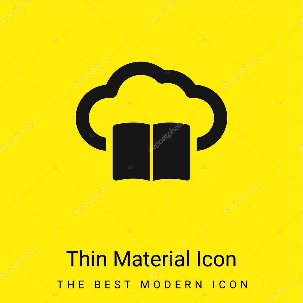 Book On Internet Cloud minimal bright yellow material icon