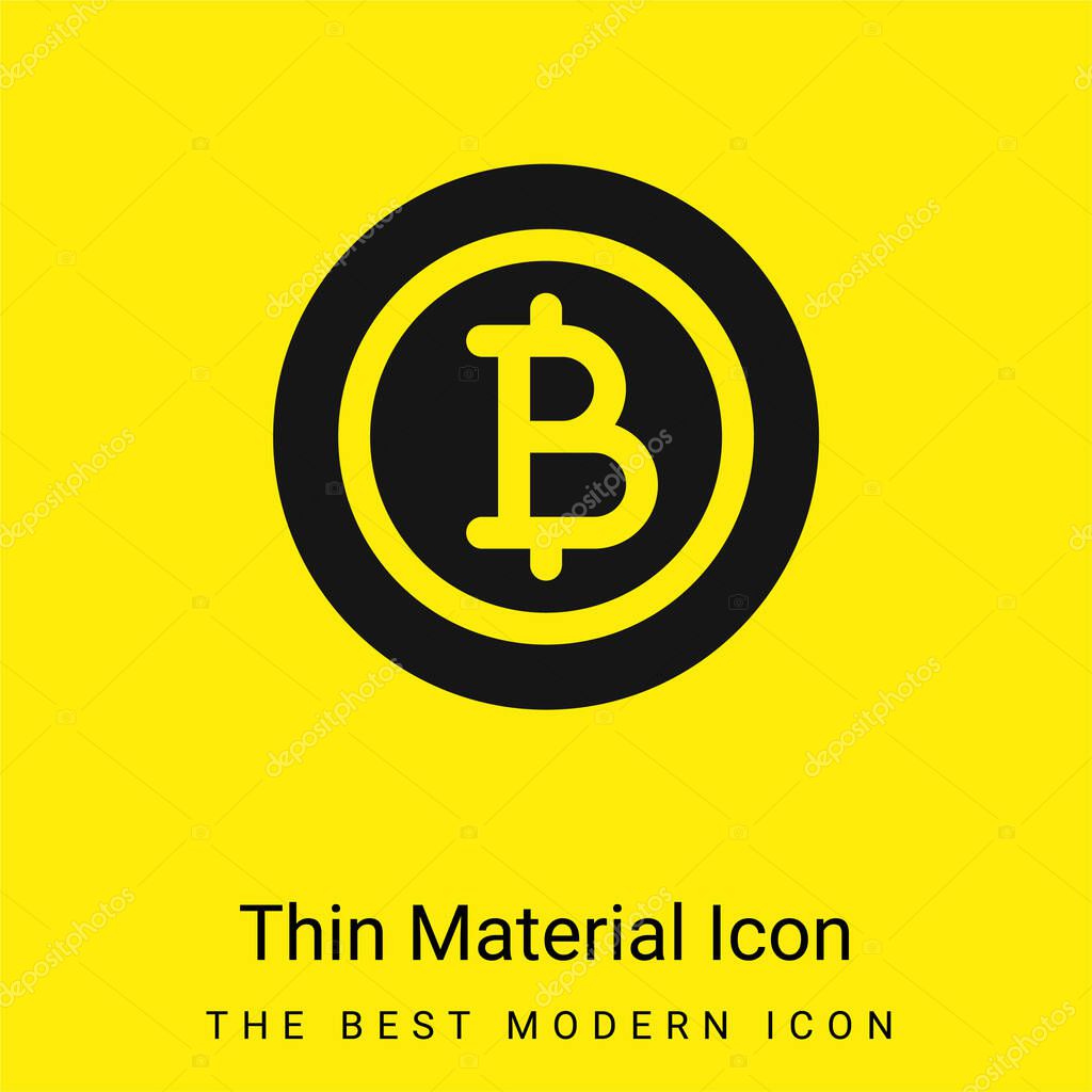 Baht minimal bright yellow material icon