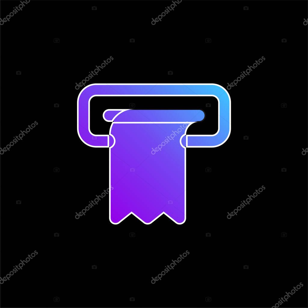 Billing Machine blue gradient vector icon