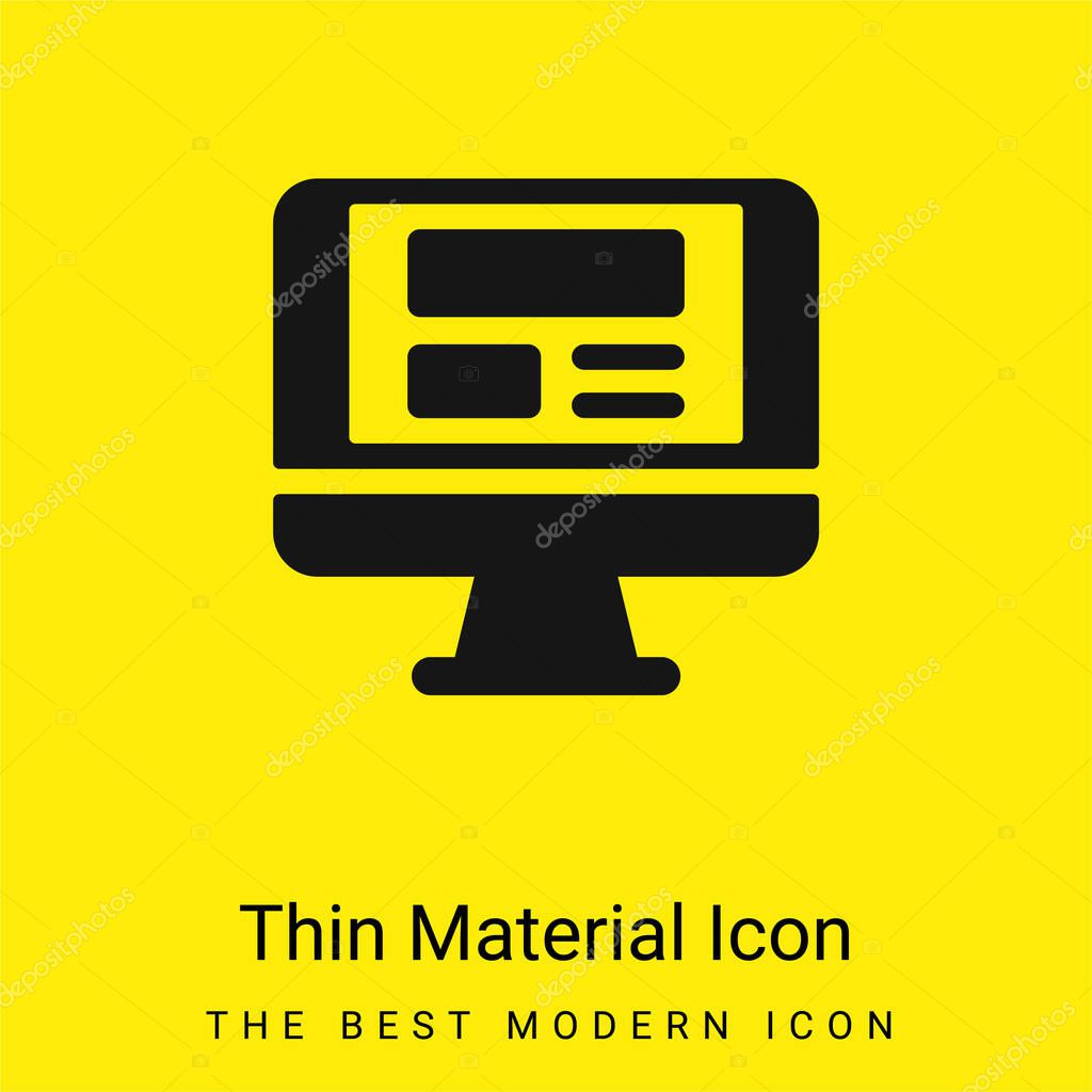 Blogging minimal bright yellow material icon