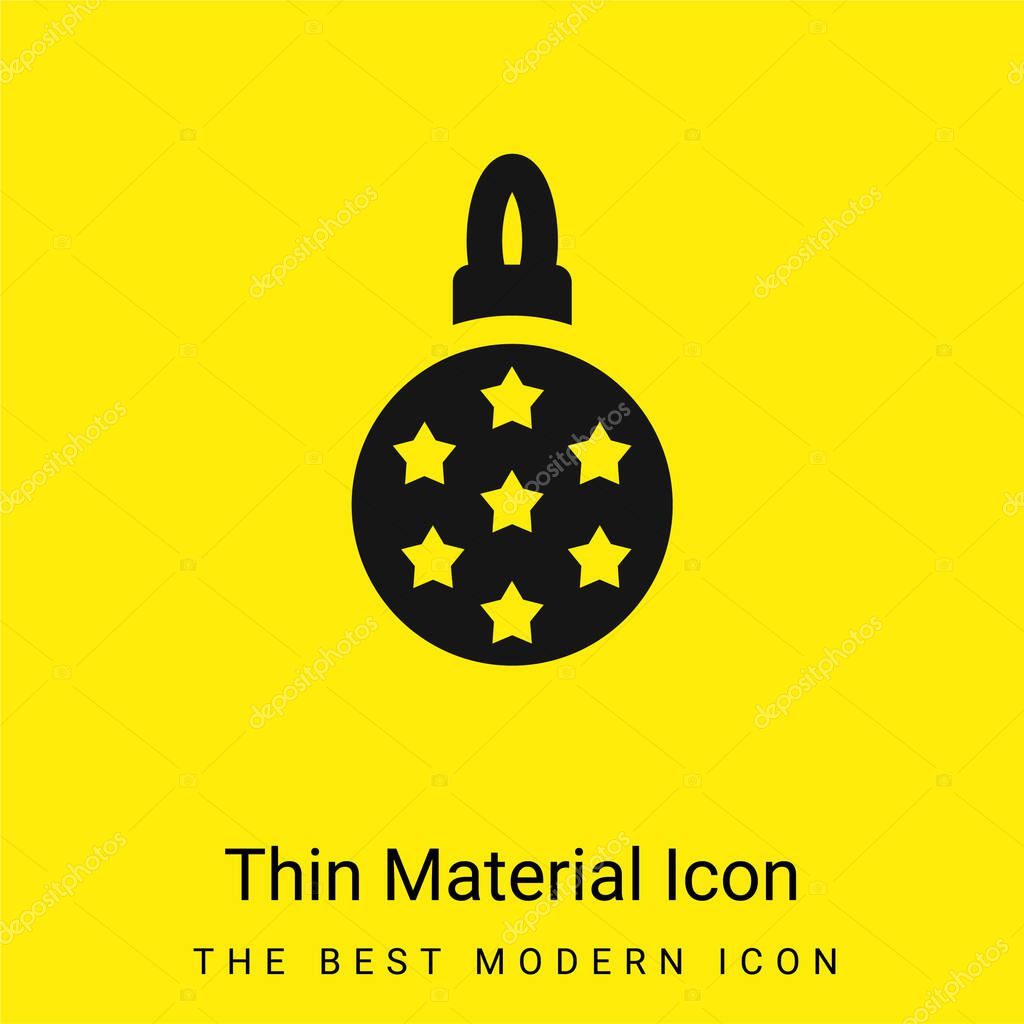Bauble minimal bright yellow material icon