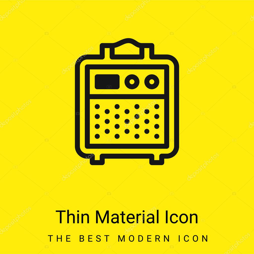 Amplifier minimal bright yellow material icon