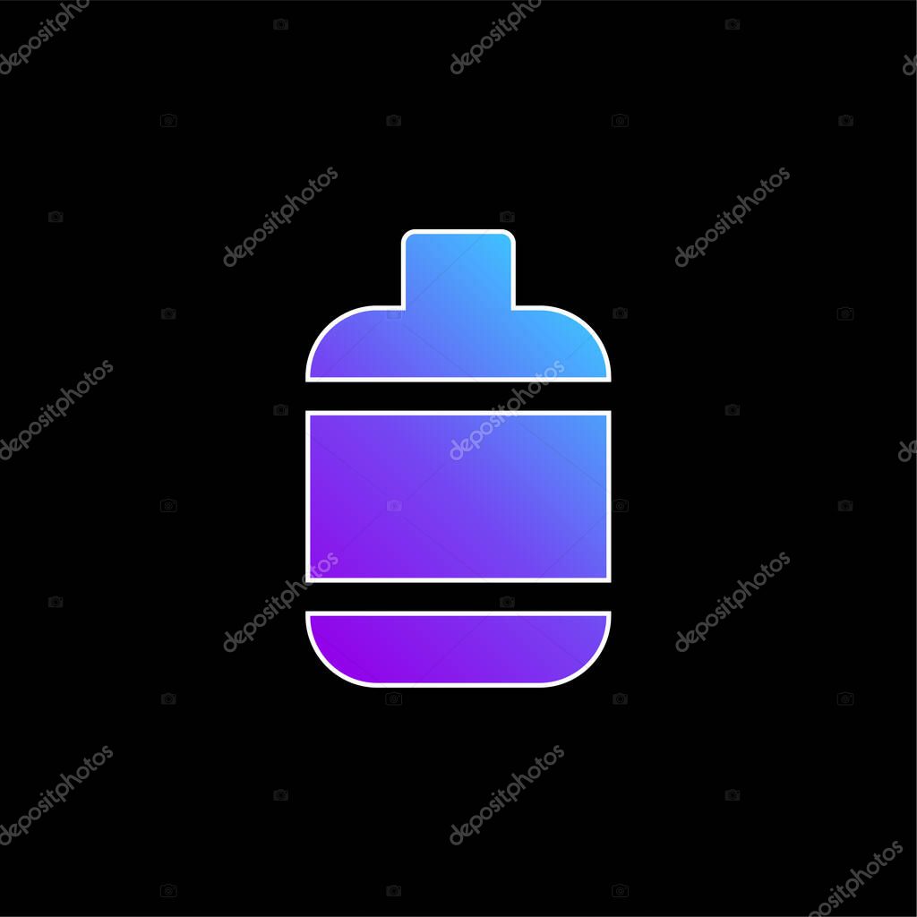 Bottle blue gradient vector icon