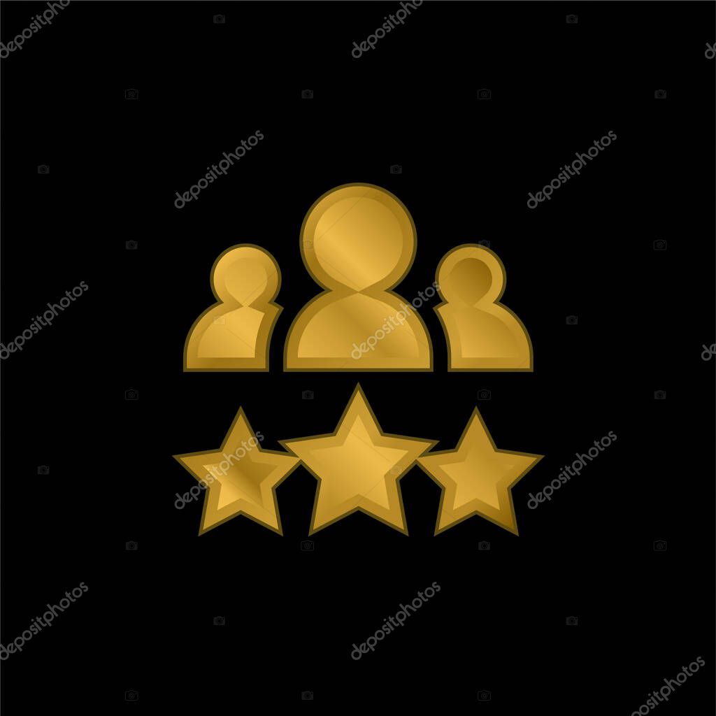 Best Employee gold plated metalic icon or logo vector