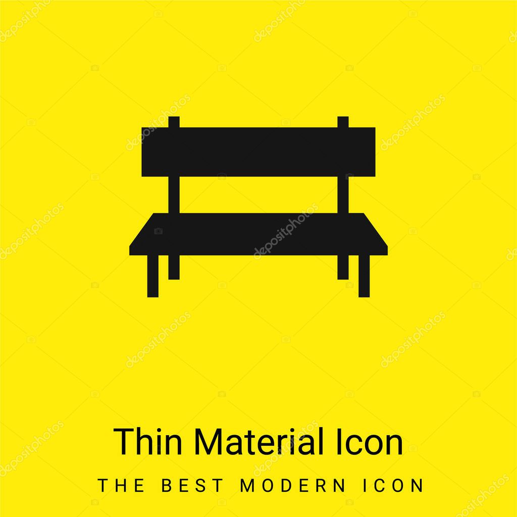 Bench minimal bright yellow material icon