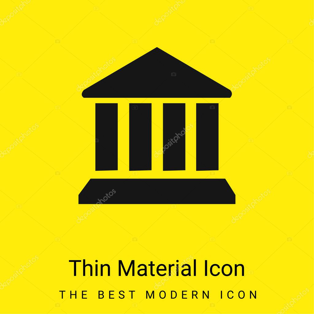 Bank Symbol minimal bright yellow material icon
