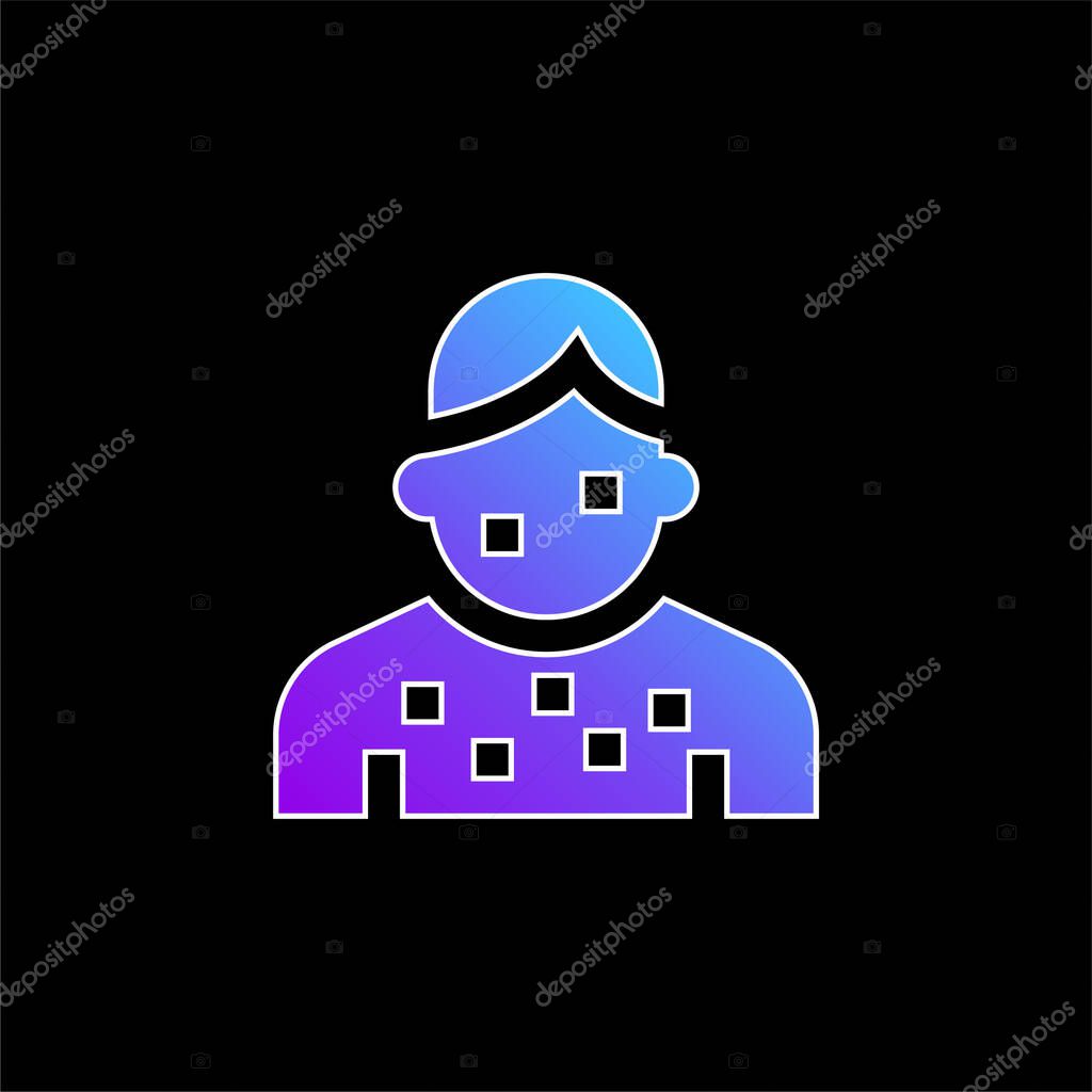 Allergy blue gradient vector icon