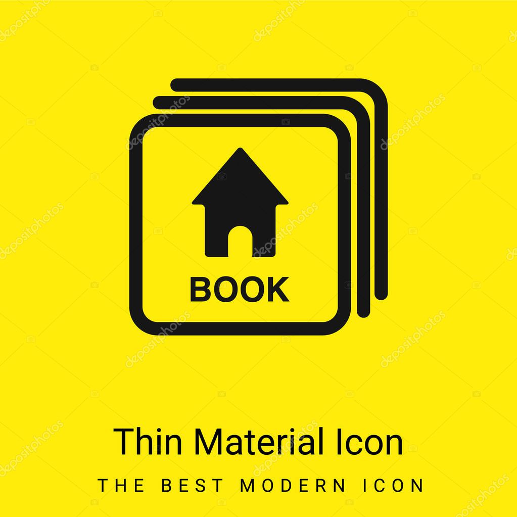 Baby Flash Cards With Book Image minimal bright yellow material icon