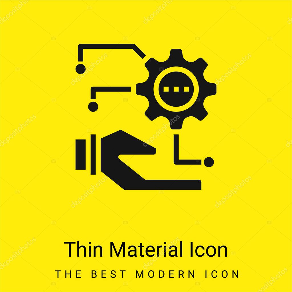 Algorithm minimal bright yellow material icon