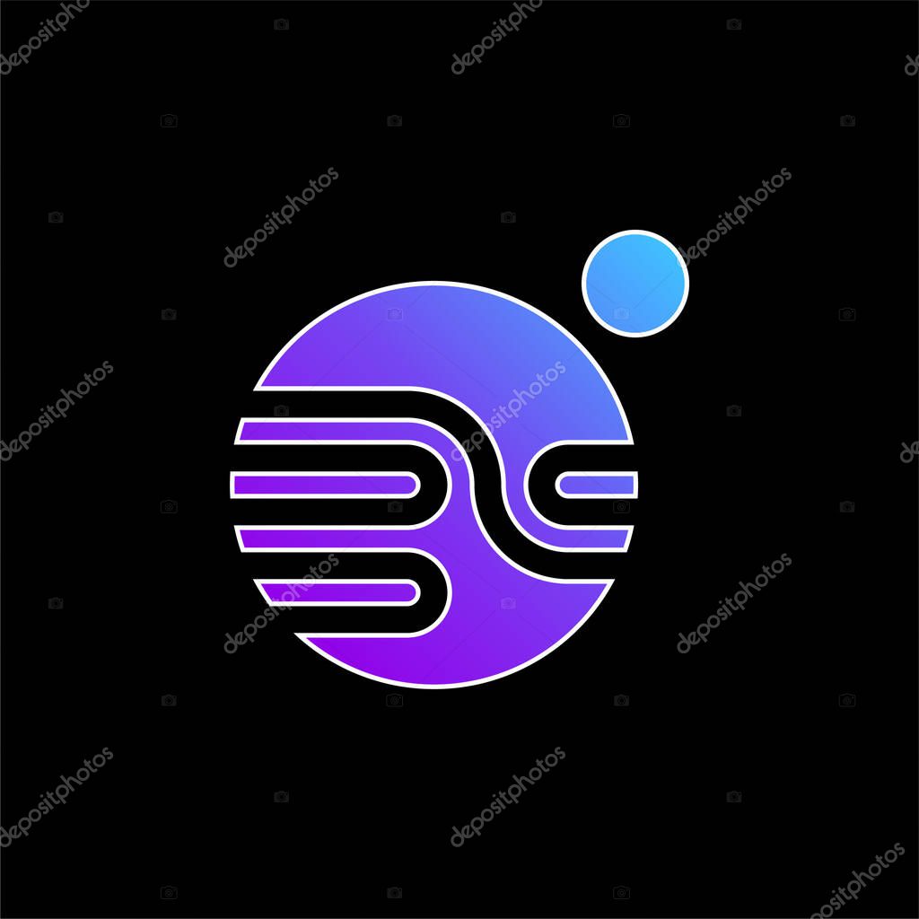 Astronomy blue gradient vector icon