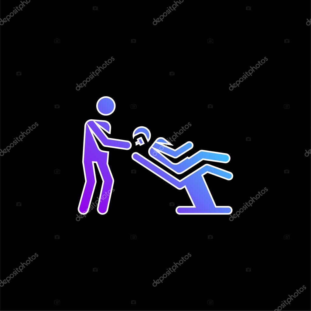 Barber blue gradient vector icon