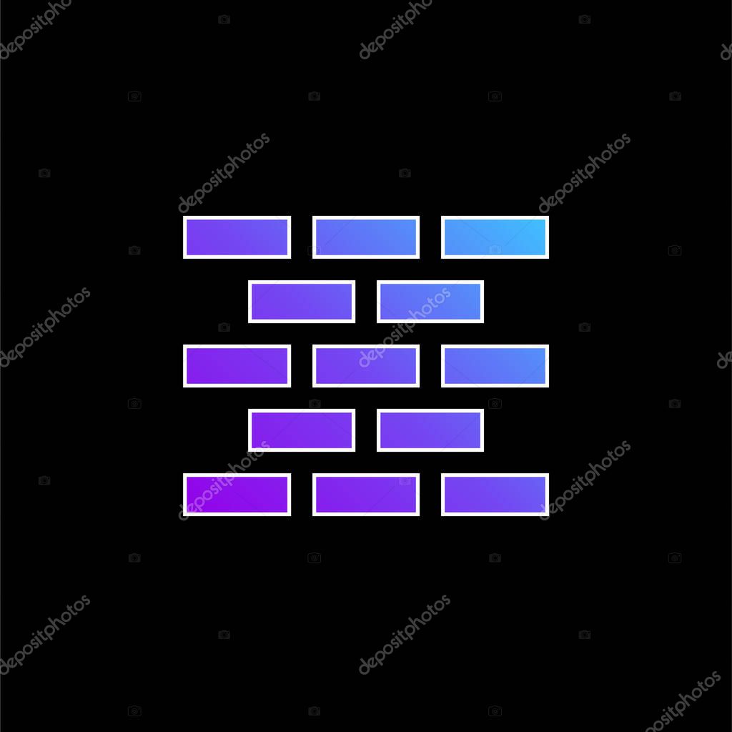 Brick Wall blue gradient vector icon