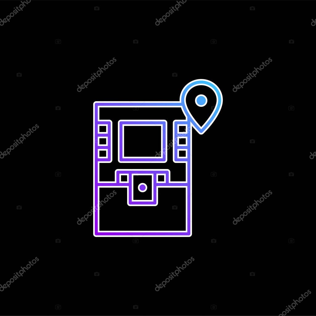 Atm blue gradient vector icon