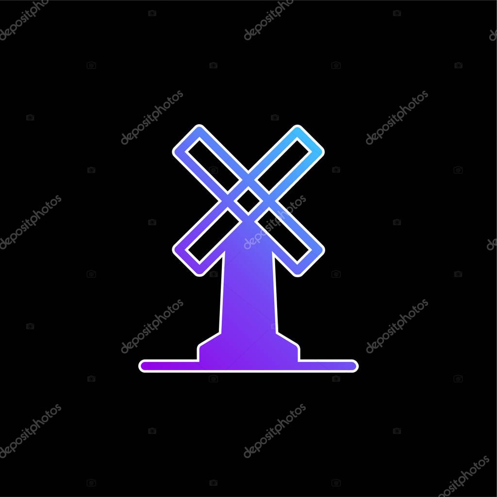 Big Windmill blue gradient vector icon