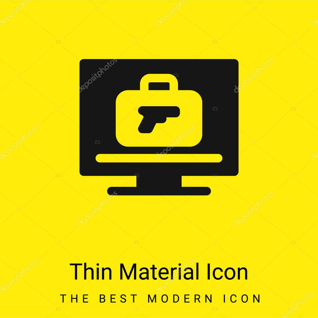 Airport X Ray Machine minimal bright yellow material icon