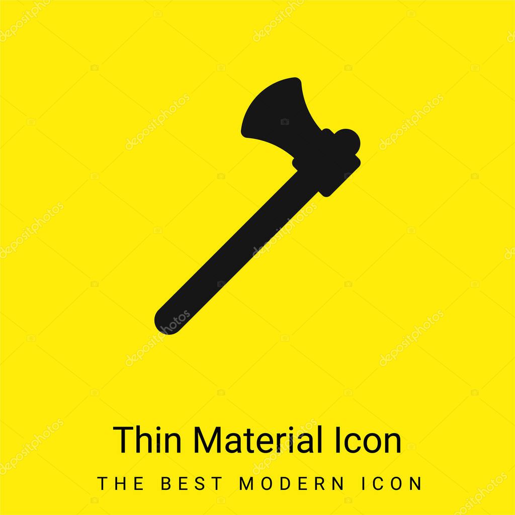 Axe minimal bright yellow material icon