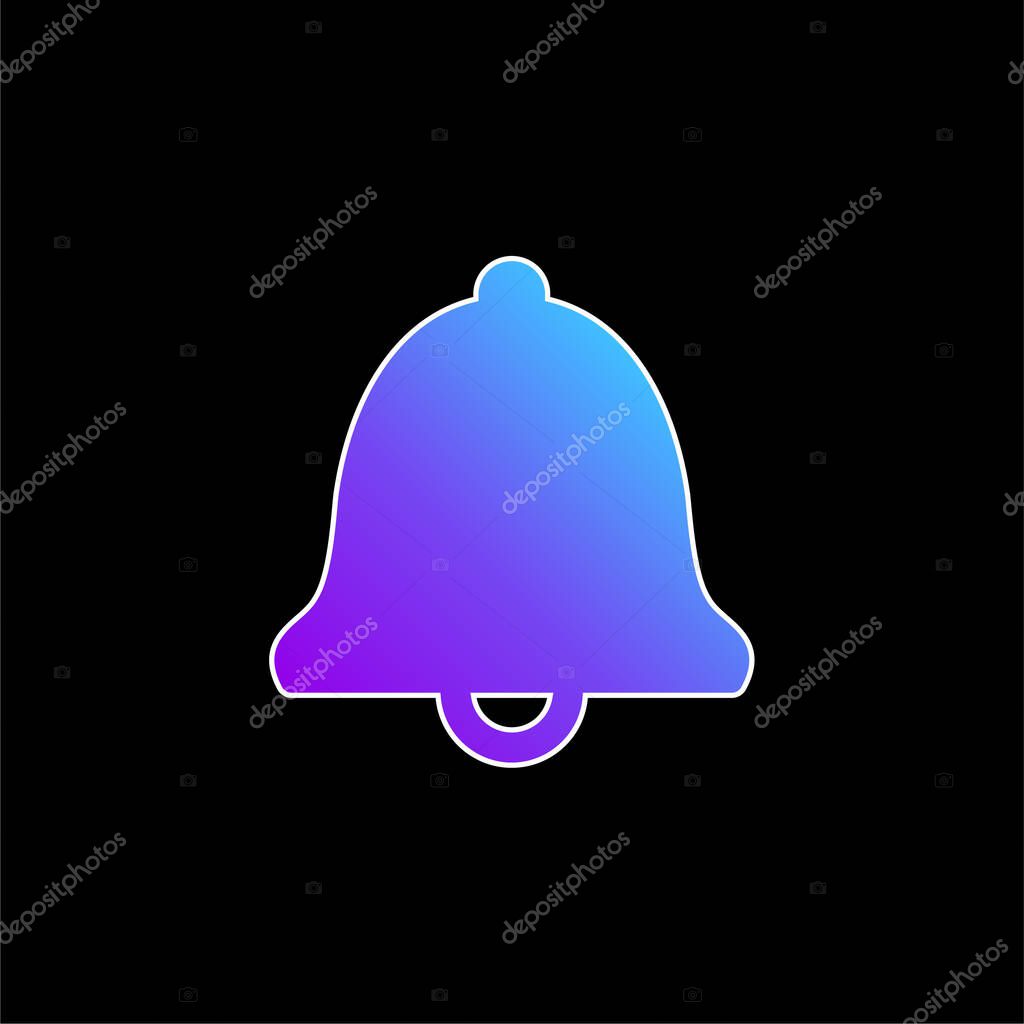 Alarming Bell blue gradient vector icon