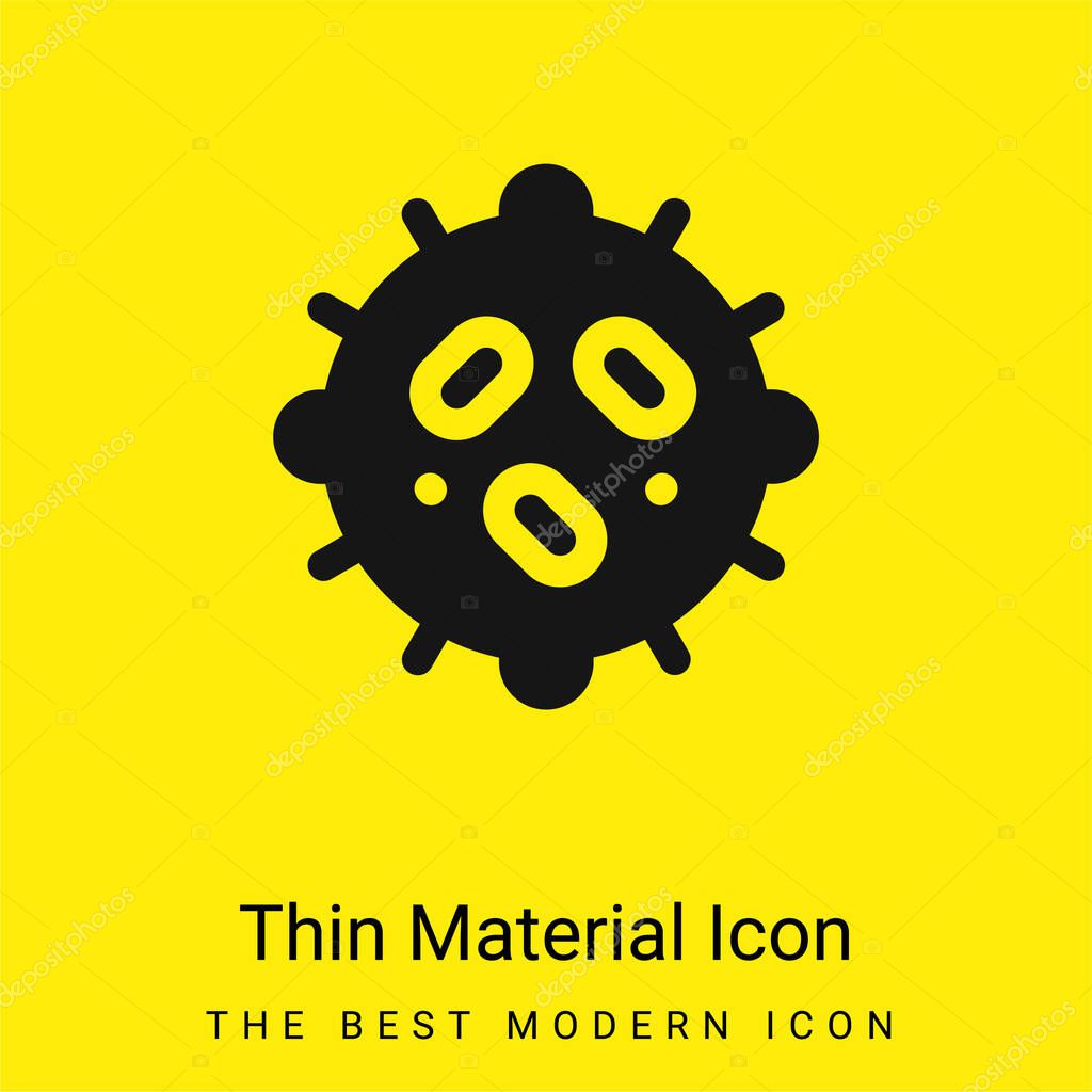 Bacteria minimal bright yellow material icon