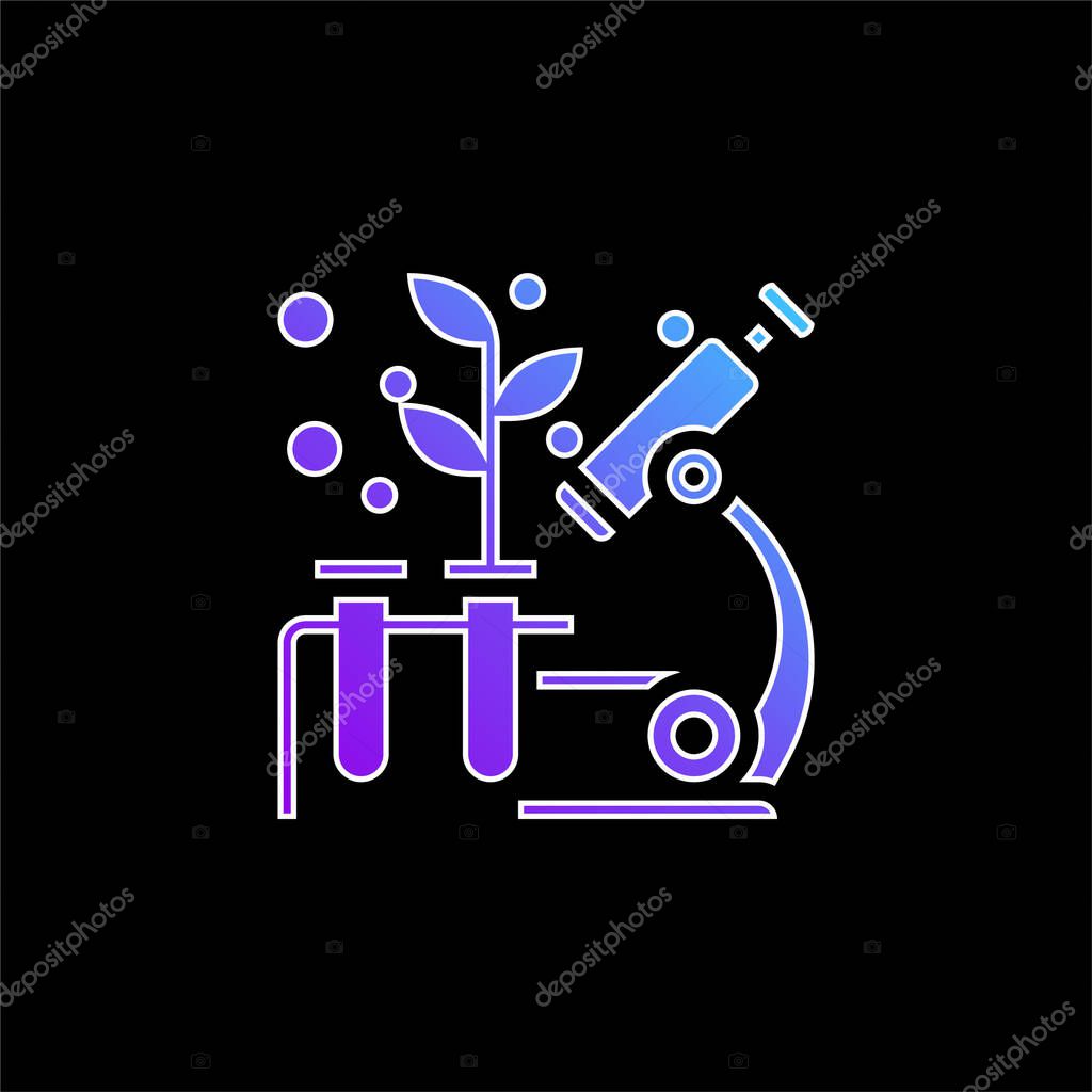 Biology blue gradient vector icon