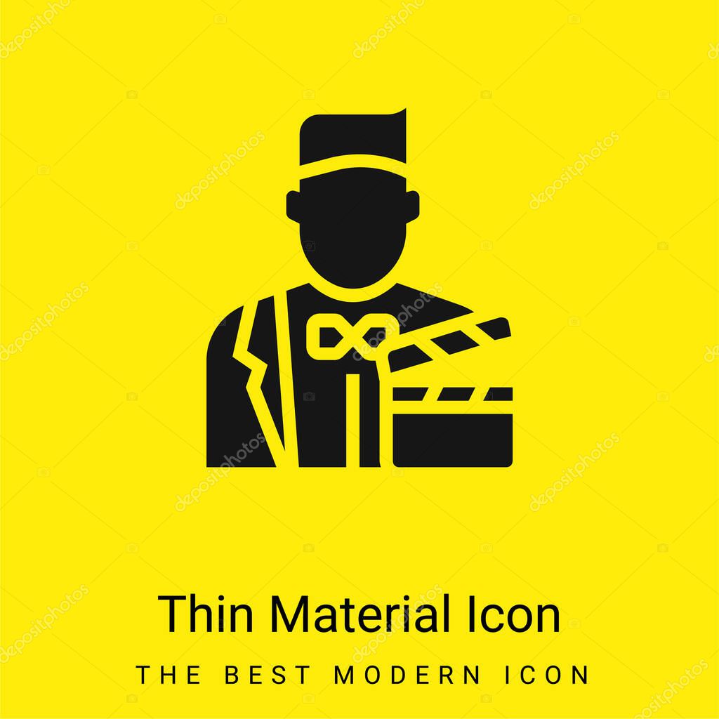 Actor minimal bright yellow material icon